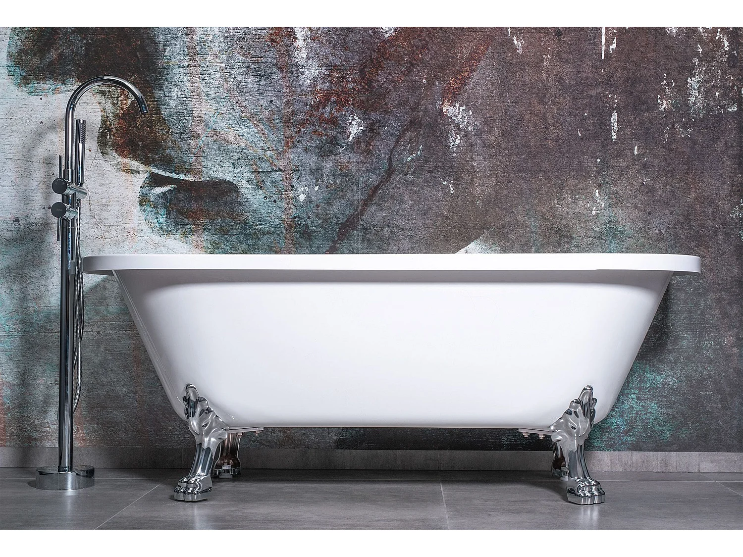 Baignoire Murale Rea Korfu 170Cm White + Bonde De Baignoire