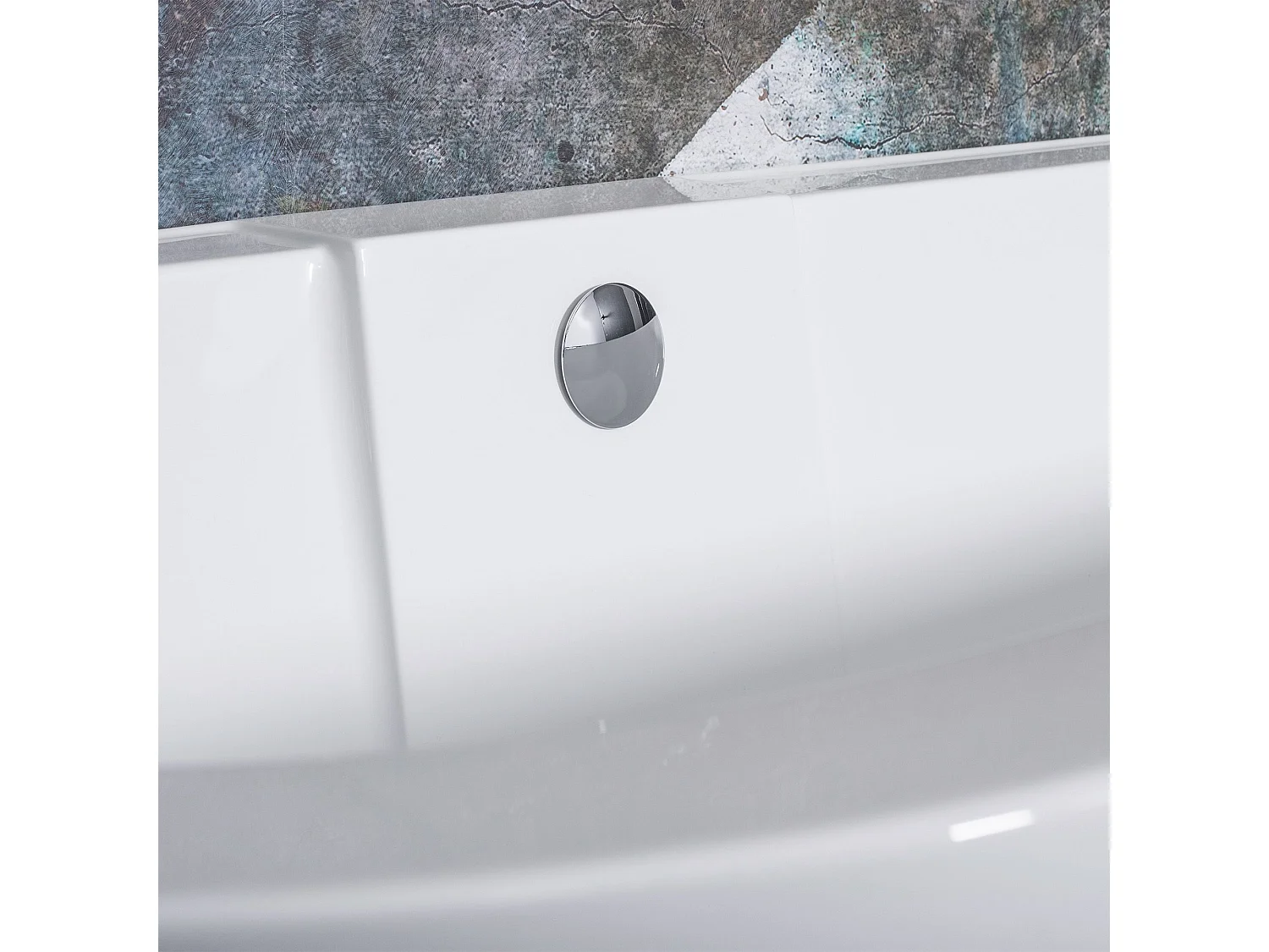 Baignoire Murale Rea Korfu 170Cm White + Bonde De Baignoire