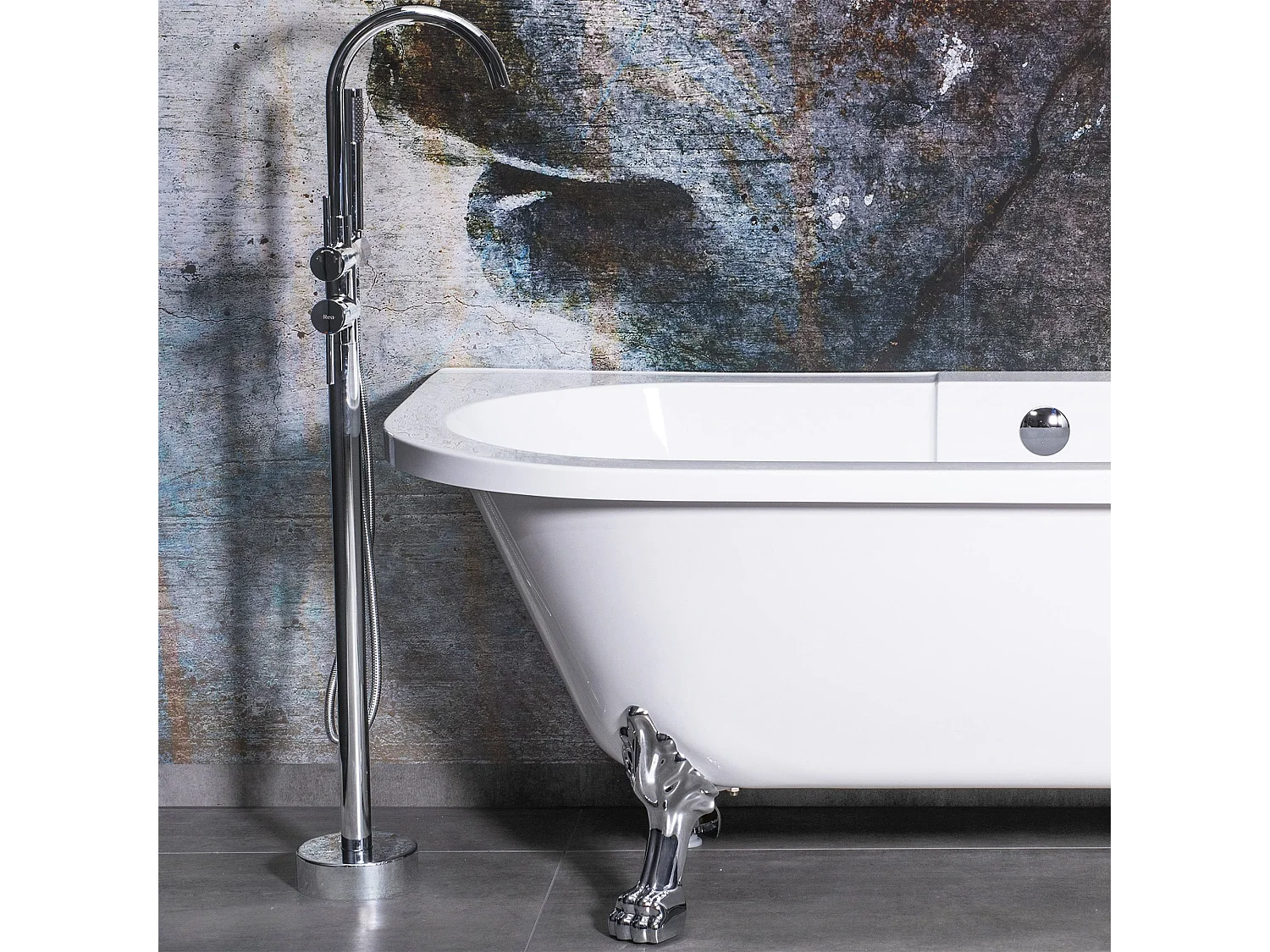 Baignoire Murale Rea Korfu 170Cm White + Bonde De Baignoire