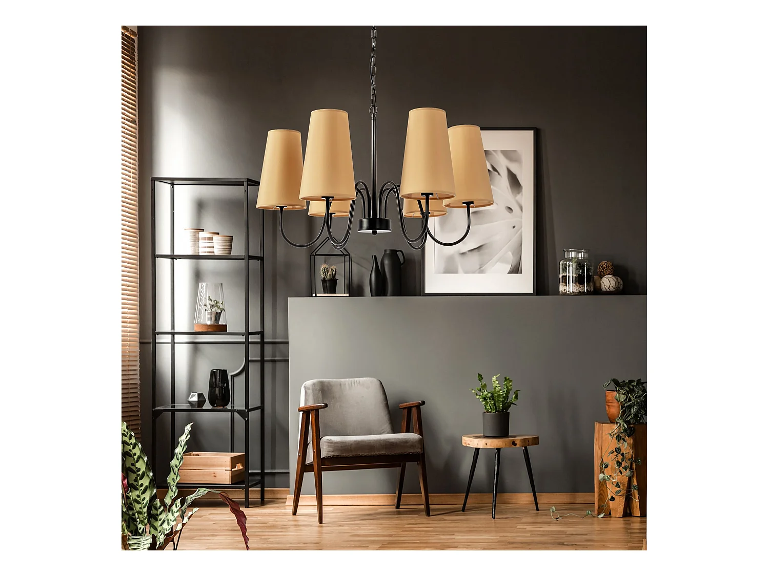 Lampe Suspendue Toolight App753-6 Black