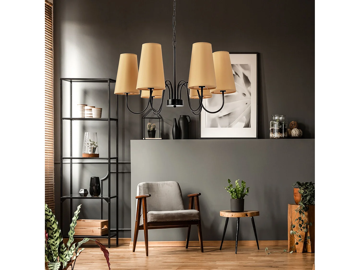 Lampe Suspendue Toolight App753-6 Black