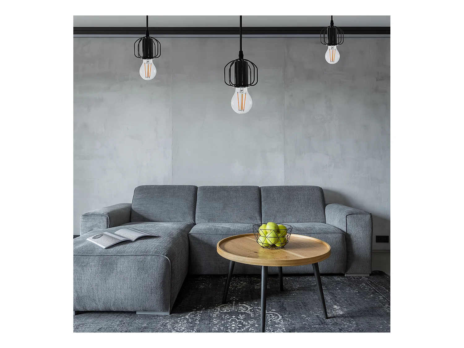 Lampe Suspendue Toolight App595-1Cp Loft Black