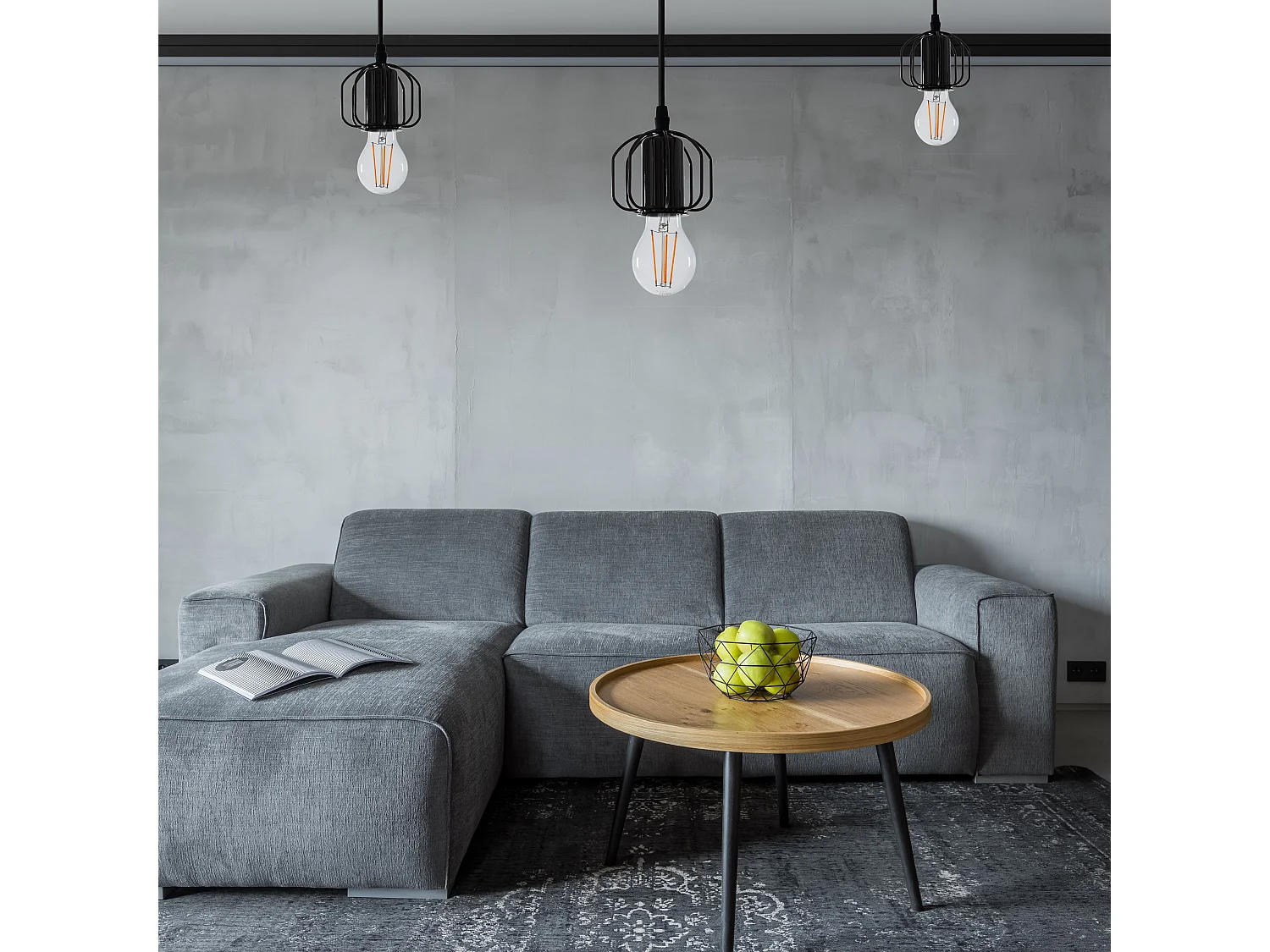 Lampe Suspendue Toolight App595-1Cp Loft Black