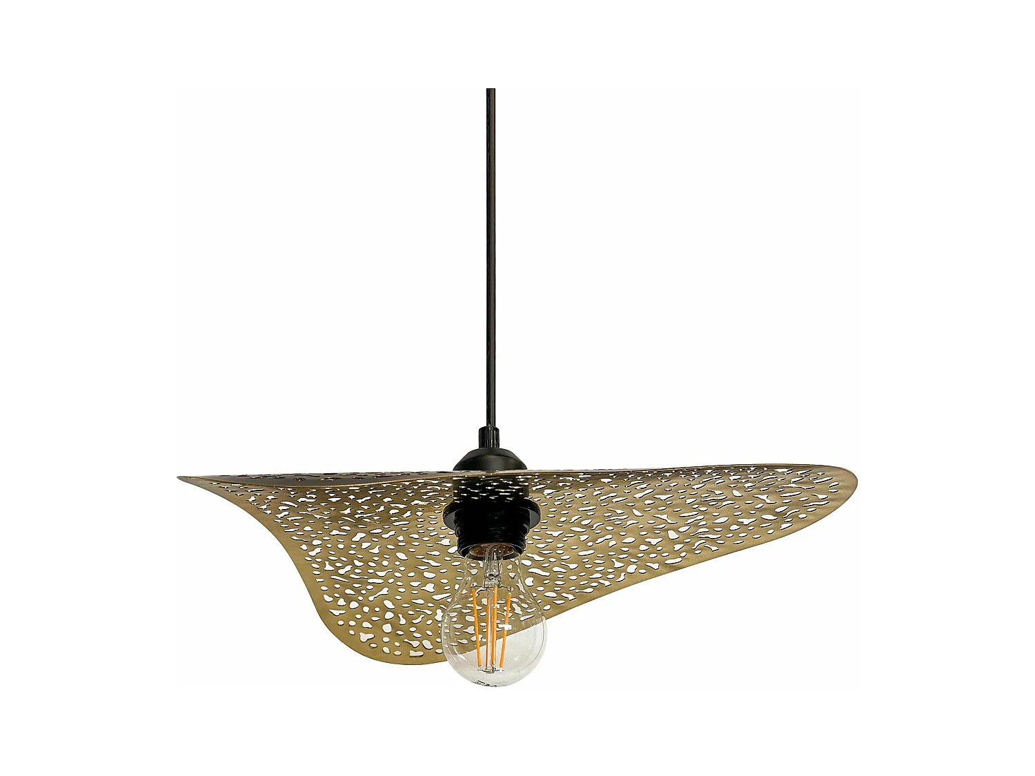 Lampe Suspendue Toolight App1468-1Cp Black Brush Gold