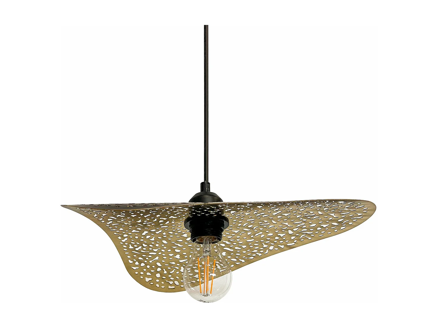 Lampe Suspendue Toolight App1468-1Cp Black Brush Gold