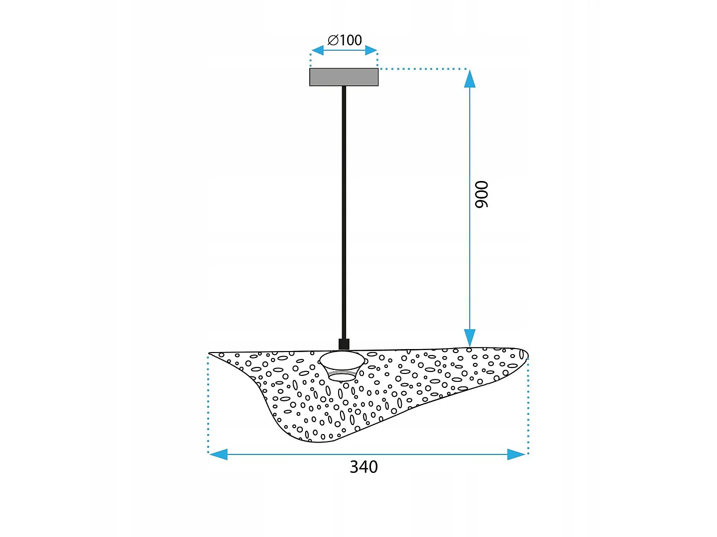 Lampe Suspendue Toolight App1468-1Cp Black Brush Gold