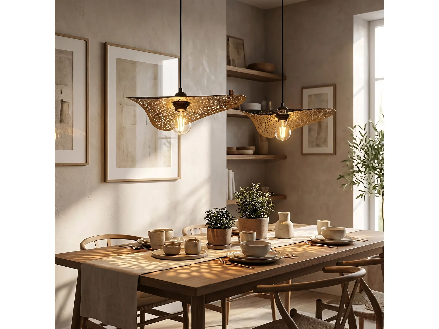 Lampe Suspendue Toolight App1468-1Cp Black Brush Gold