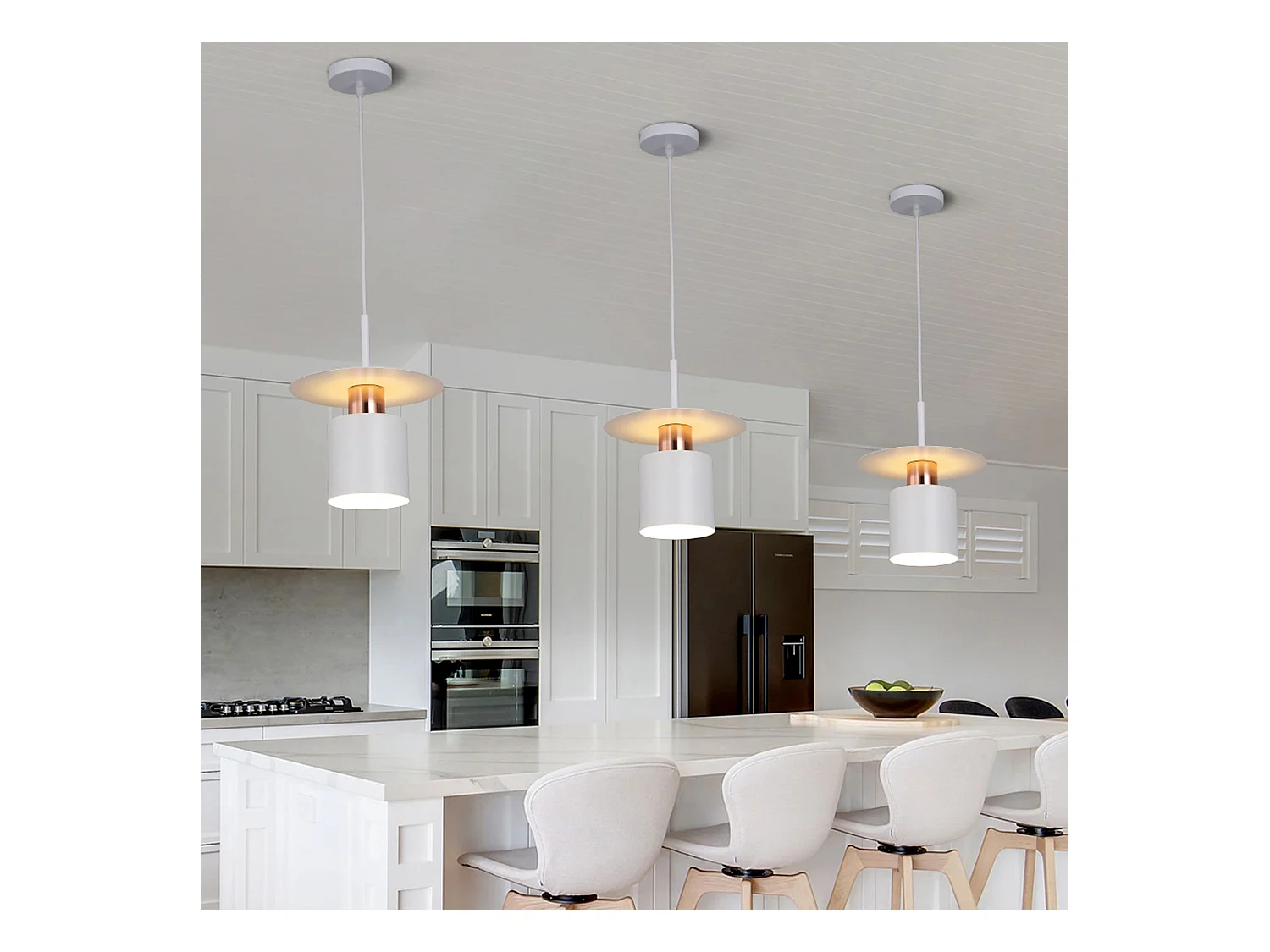 Lampe Suspendue Toolight App1146-1Cp White Rose Gold