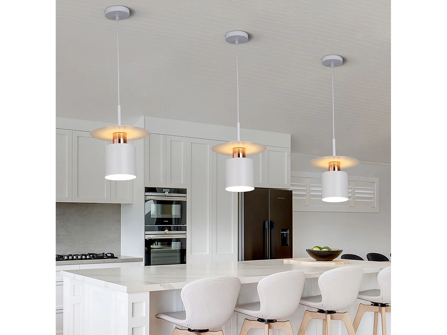 Lampe Suspendue Toolight App1146-1Cp White Rose Gold