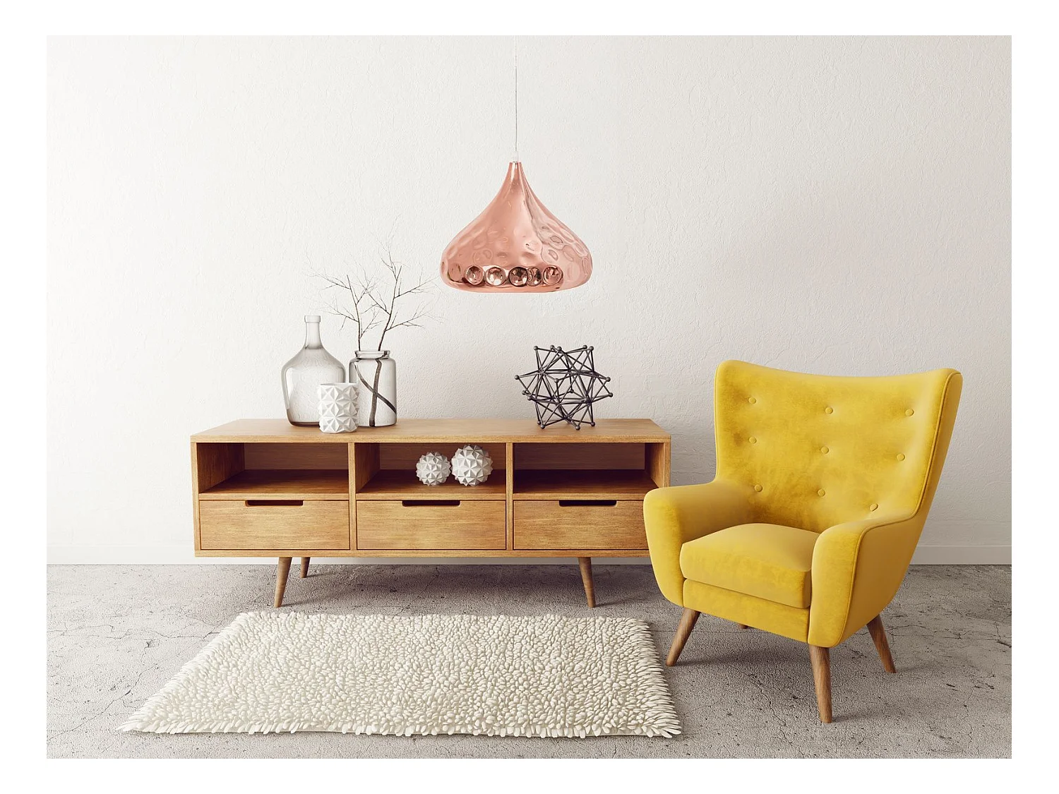 Lampe Suspendue Toolight App270-1Cp Rose Gold