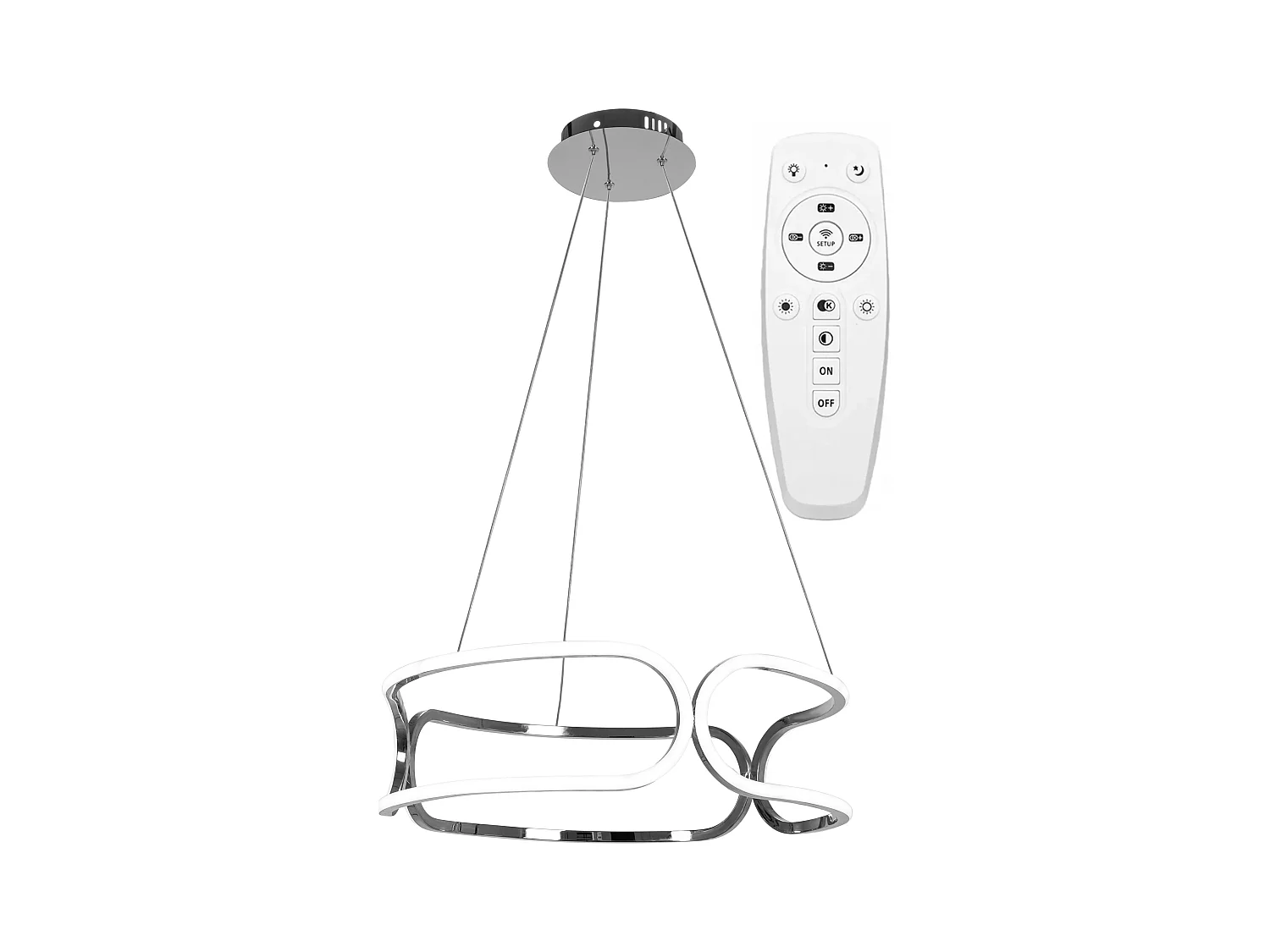 Lampe Suspendue Toolight Led App792-Cp Trio Chrome