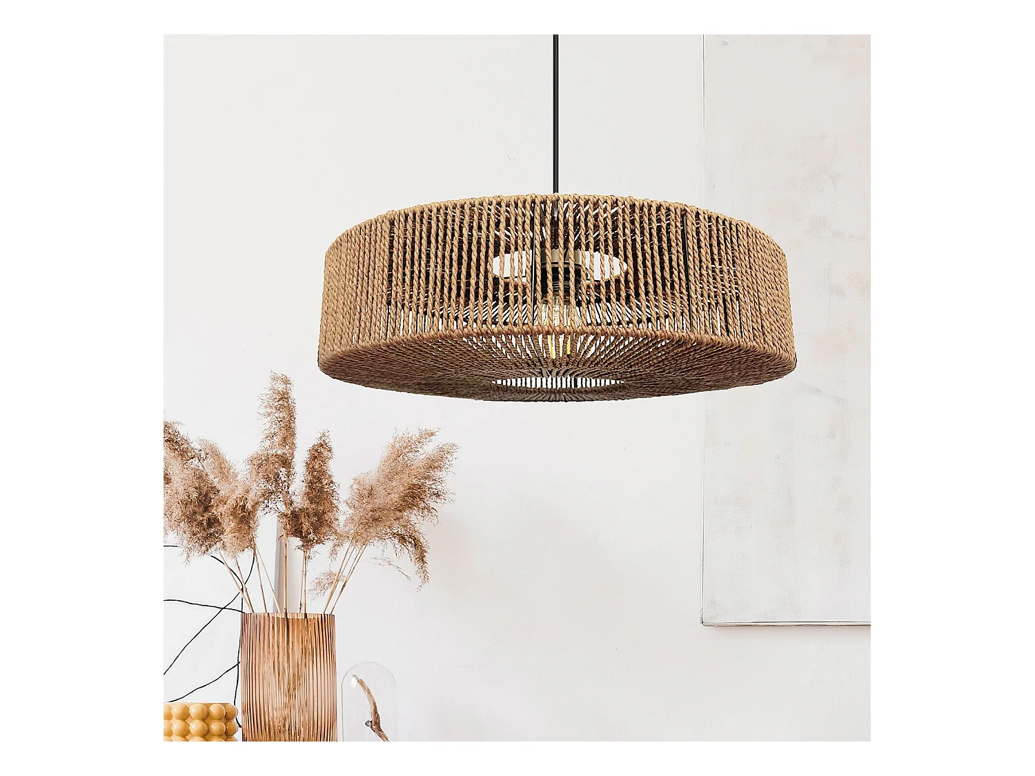 Lampe Suspendue Toolight App1294-1Pc Boho Beige