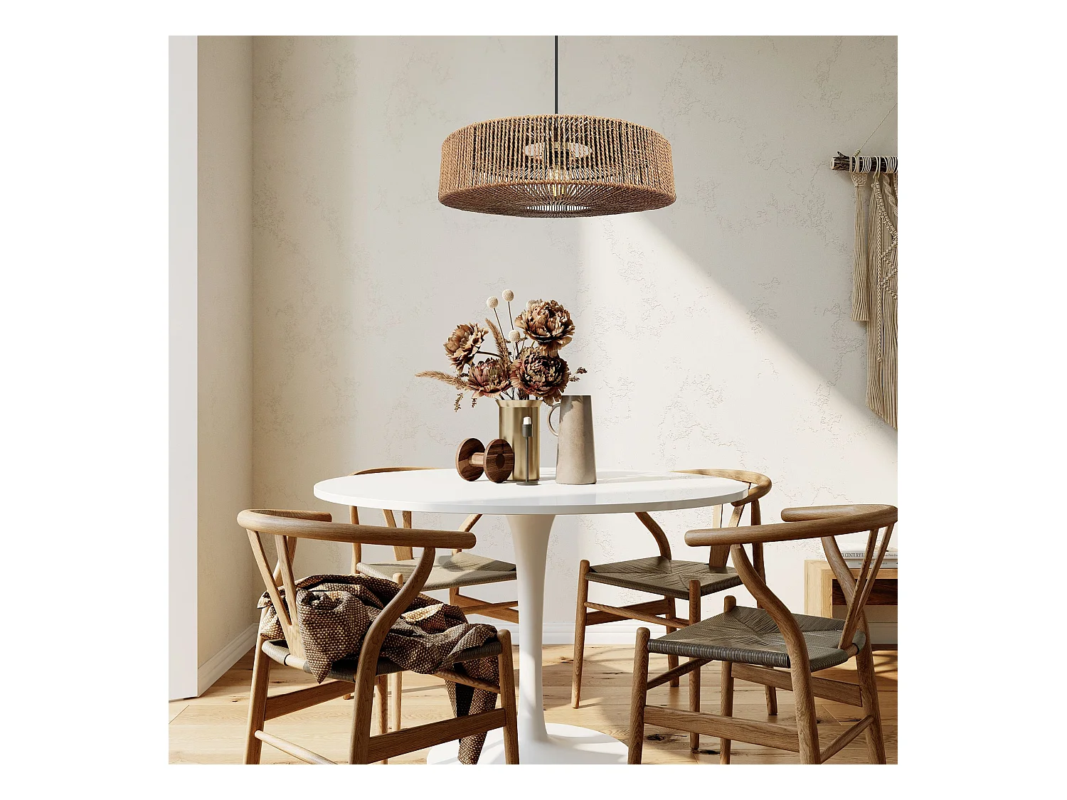 Lampe Suspendue Toolight App1294-1Pc Boho Beige