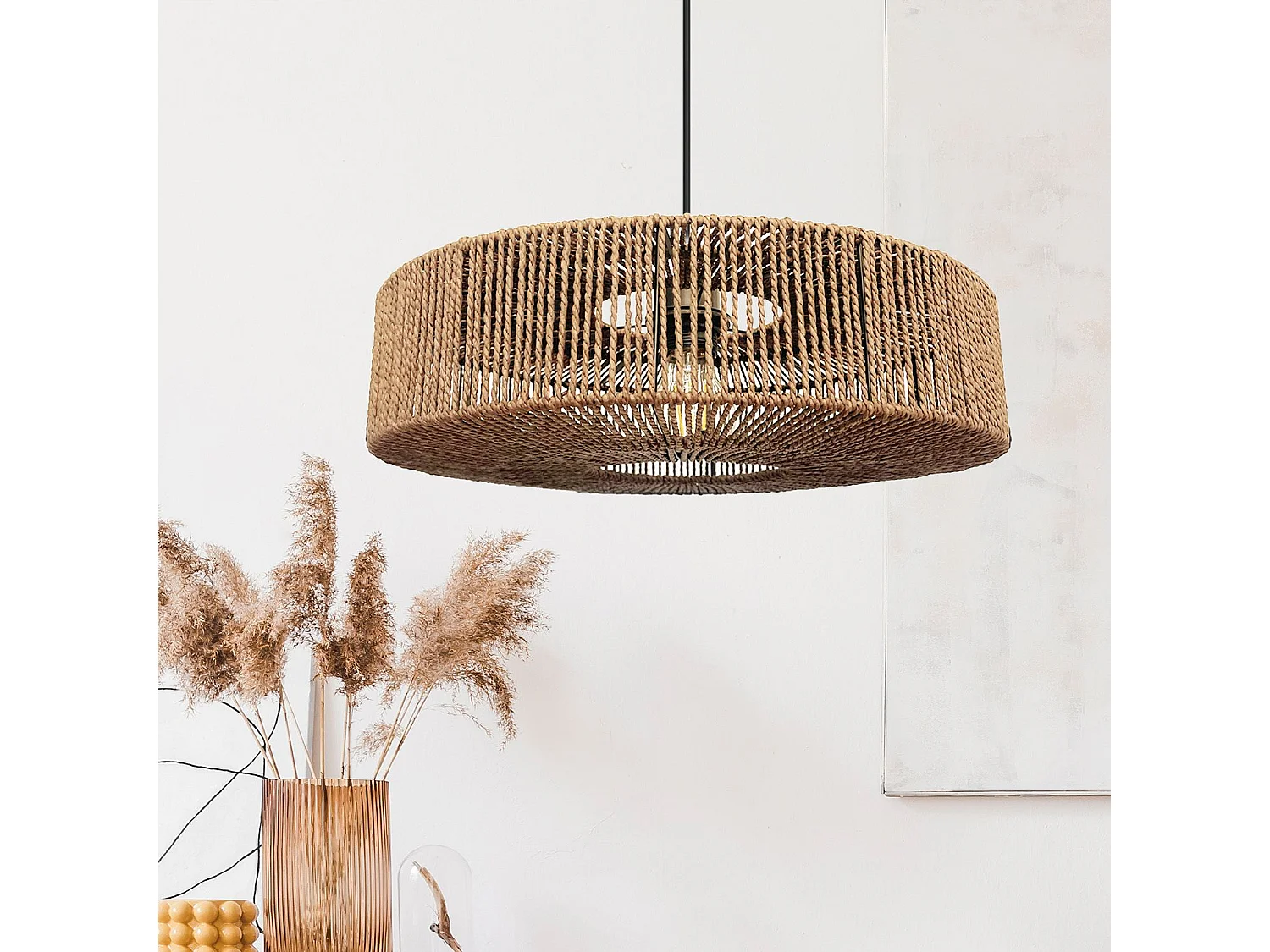 Lampe Suspendue Toolight App1294-1Pc Boho Beige