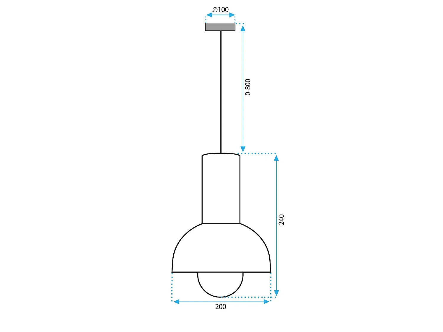 Lampe Suspendue Toolight App1083-1Cp Black
