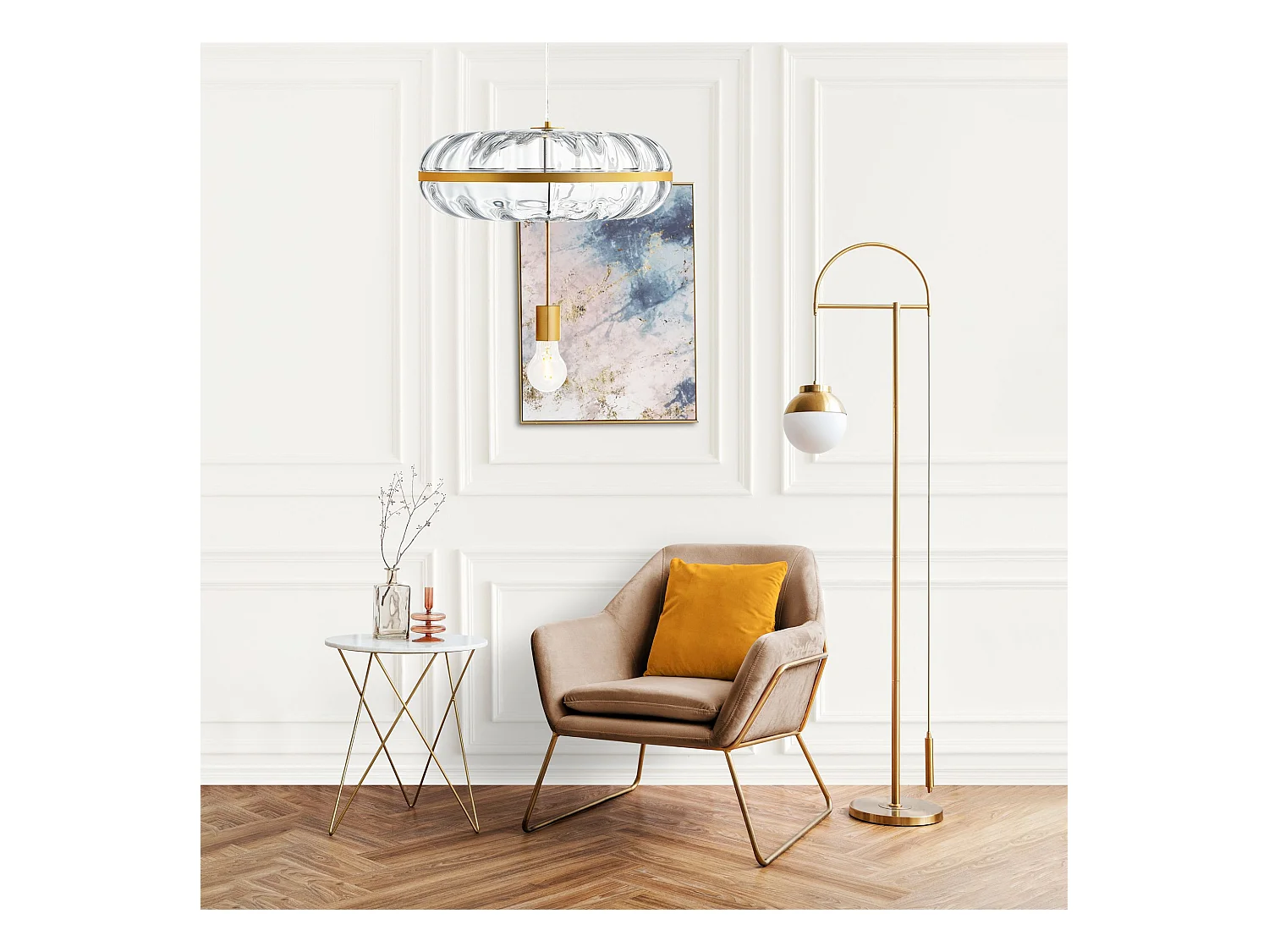 Hängelampe Toolight App1102-C Gold