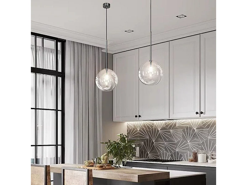 Lampe Suspendue Toolight App1685-1Cp 20Cm Black Chrome