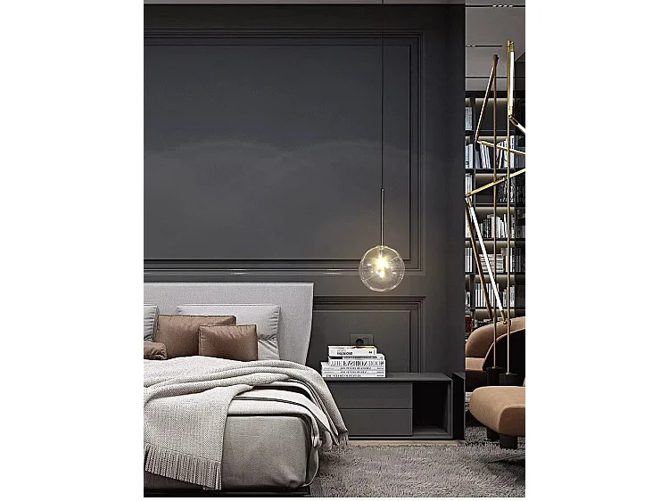 Lampe Suspendue Toolight App1685-1Cp 20Cm Black Chrome