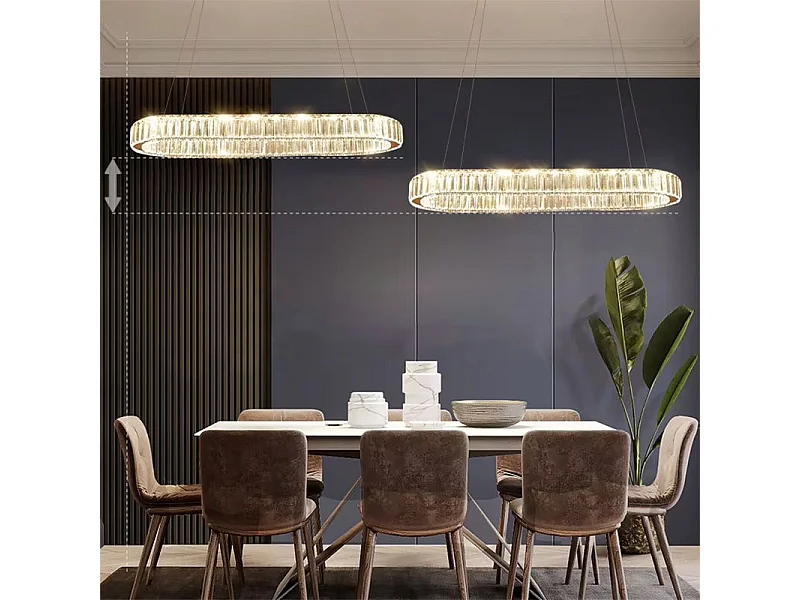 Toolight LED APP1547-CP hængelampe krom 80X29X75CM