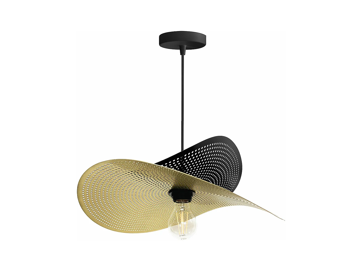 Lampe Suspendue Toolight App1471-1Cp Black Gold