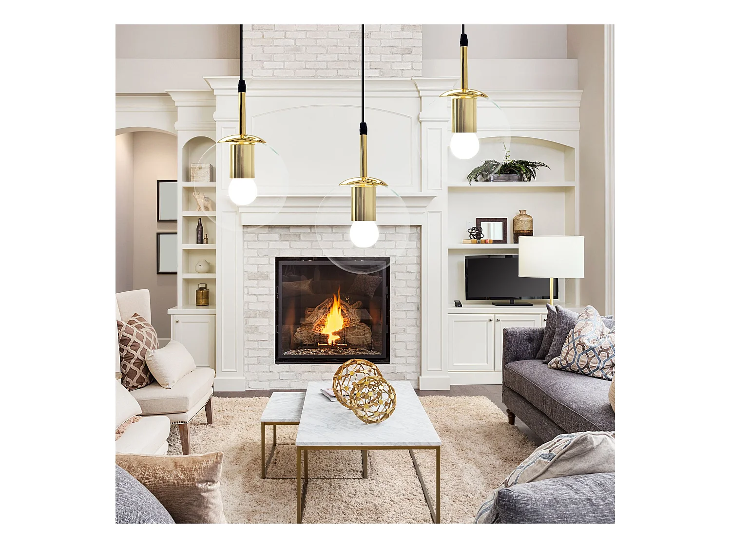 Lampe Suspendue Toolight App686-1Cp Gold