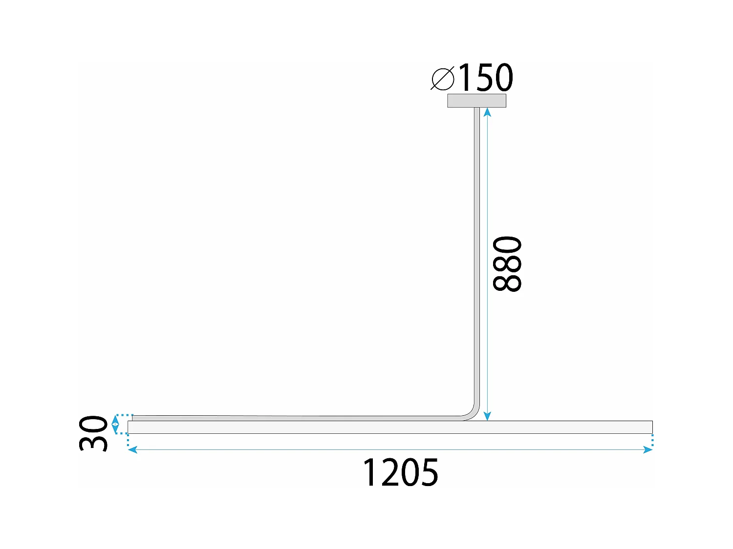 Hanglamp Toolight Led App1659-Cp 120Cm Black