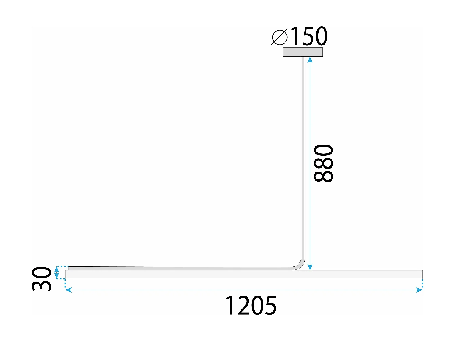 Candeeiro Suspenso Toolight Led App1659-Cp 120Cm Black