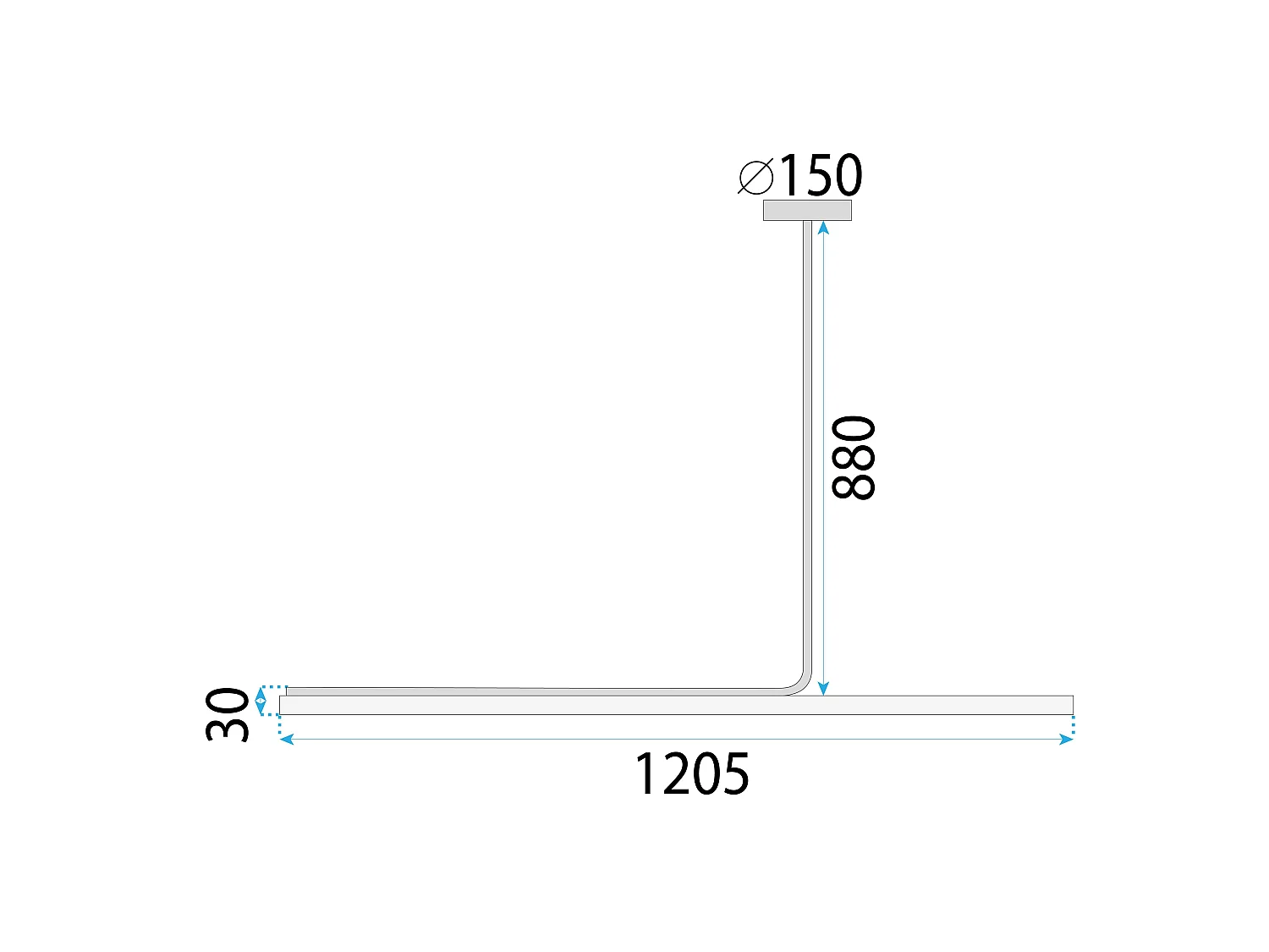 Candeeiro Suspenso Toolight Led App1659-Cp 120Cm Black