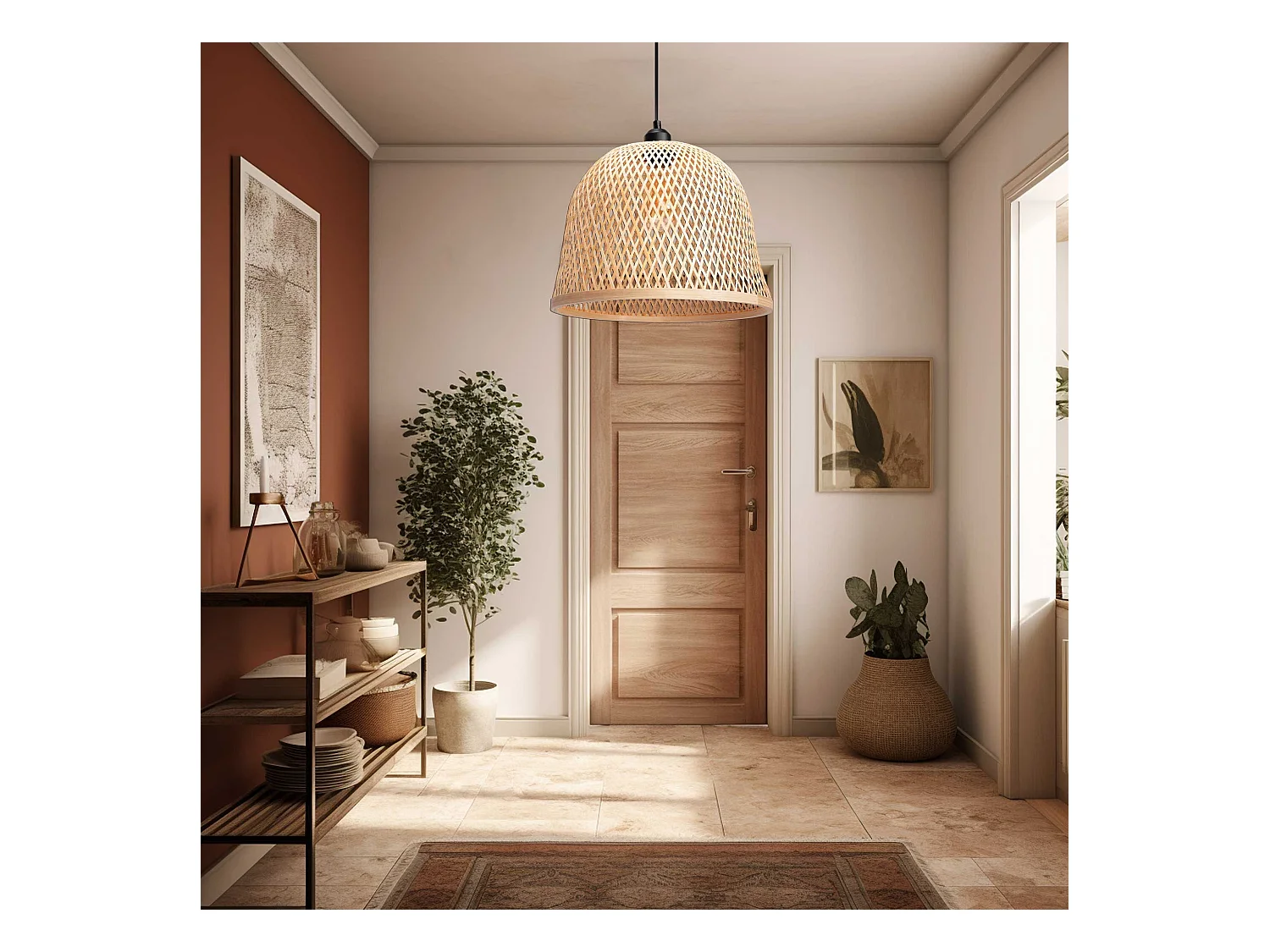 Lampe Suspendue Toolight App1336-1Cp Boho Beige
