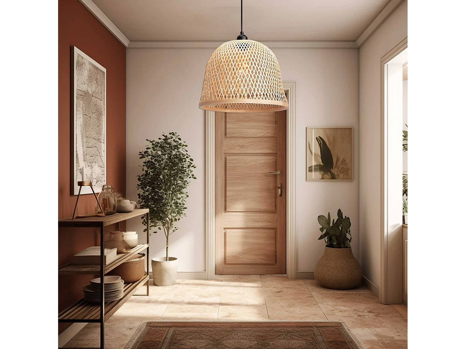 Lampe Suspendue Toolight App1336-1Cp Boho Beige