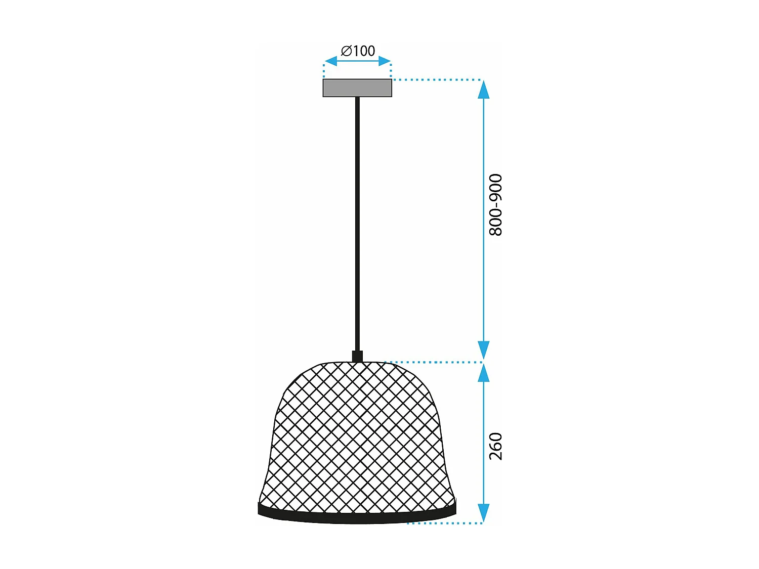 Lampe Suspendue Toolight App1336-1Cp Boho Beige