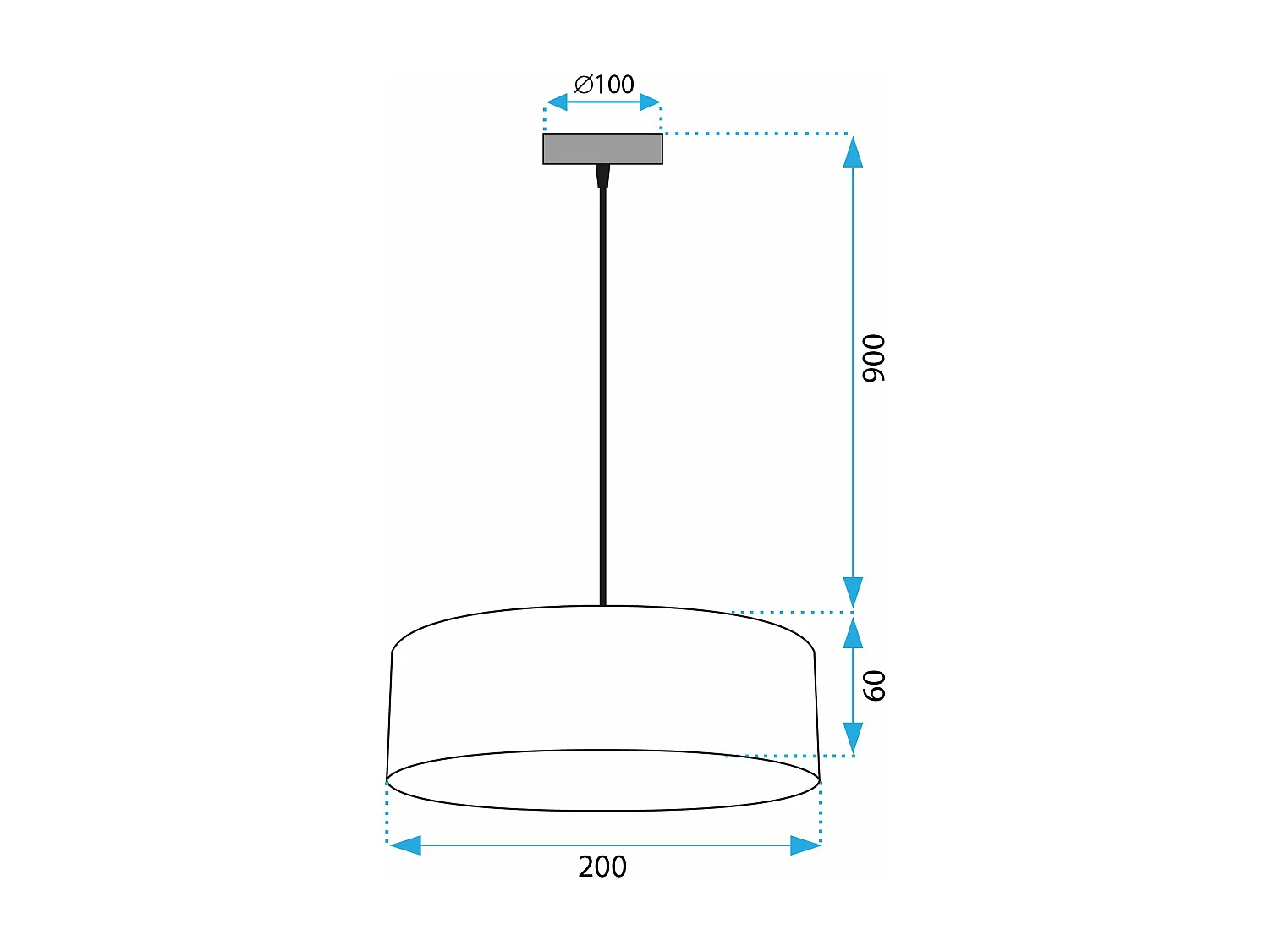 Lampe Suspendue Toolight App1333-1Cp Black