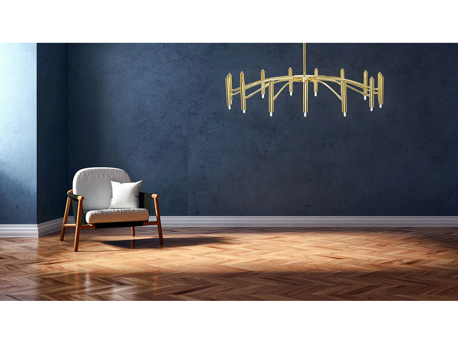 Candeeiro Suspenso Toolight App1197-15Cp Gold