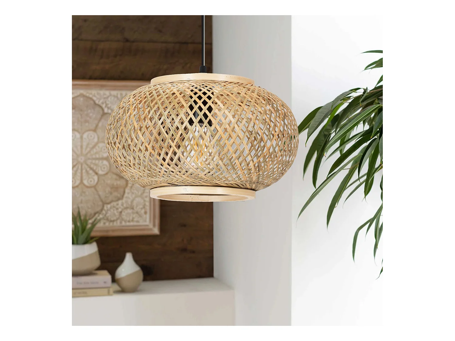 Lampe Suspendue Toolight App1247-1Cp Boho Beige
