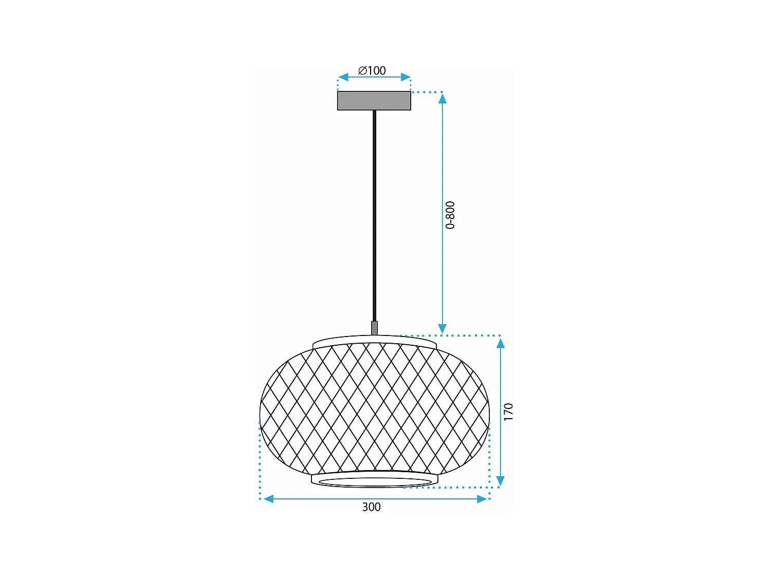 Lampe Suspendue Toolight App1247-1Cp Boho Beige