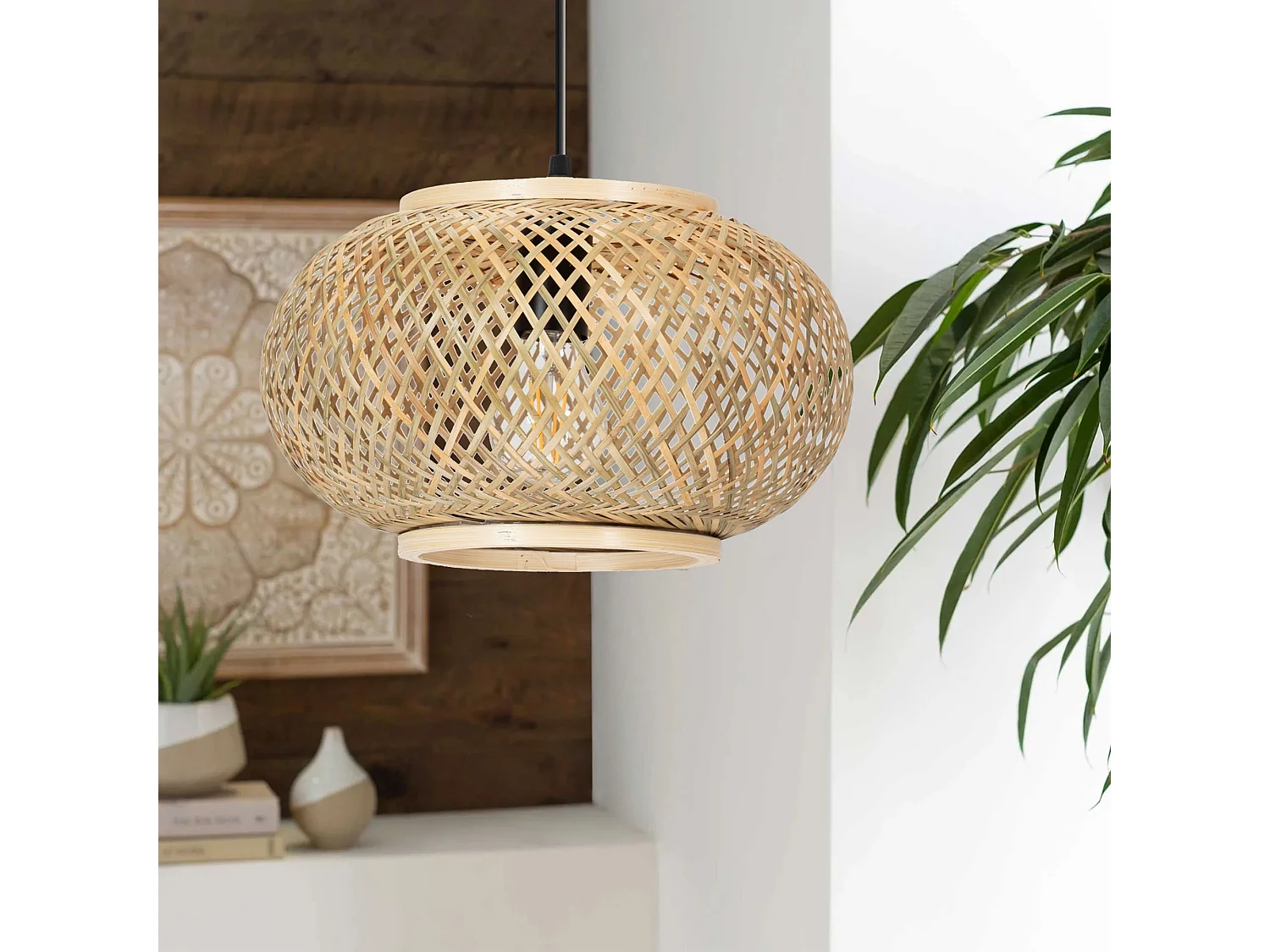 Lampe Suspendue Toolight App1247-1Cp Boho Beige