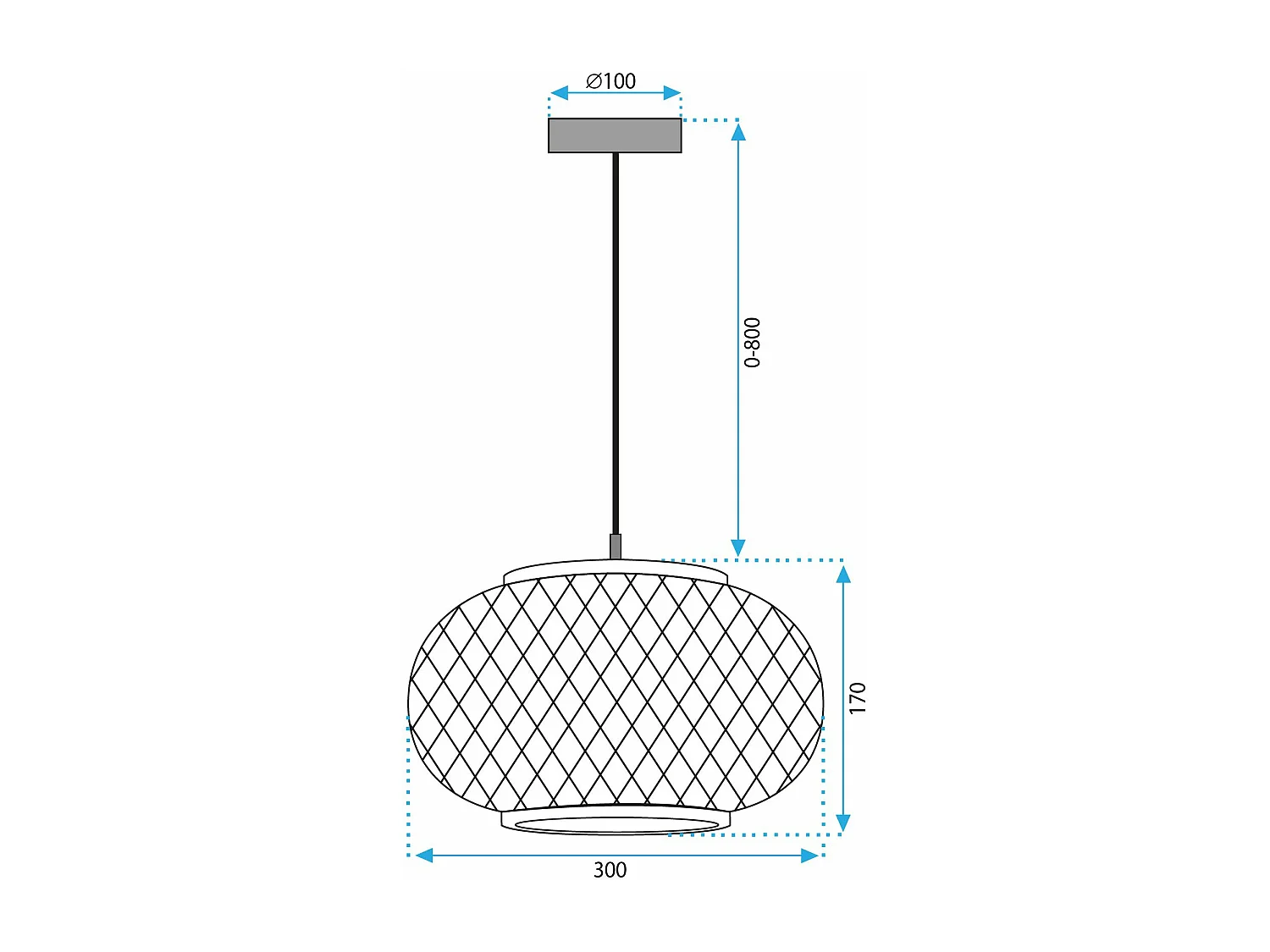 Lampe Suspendue Toolight App1247-1Cp Boho Beige