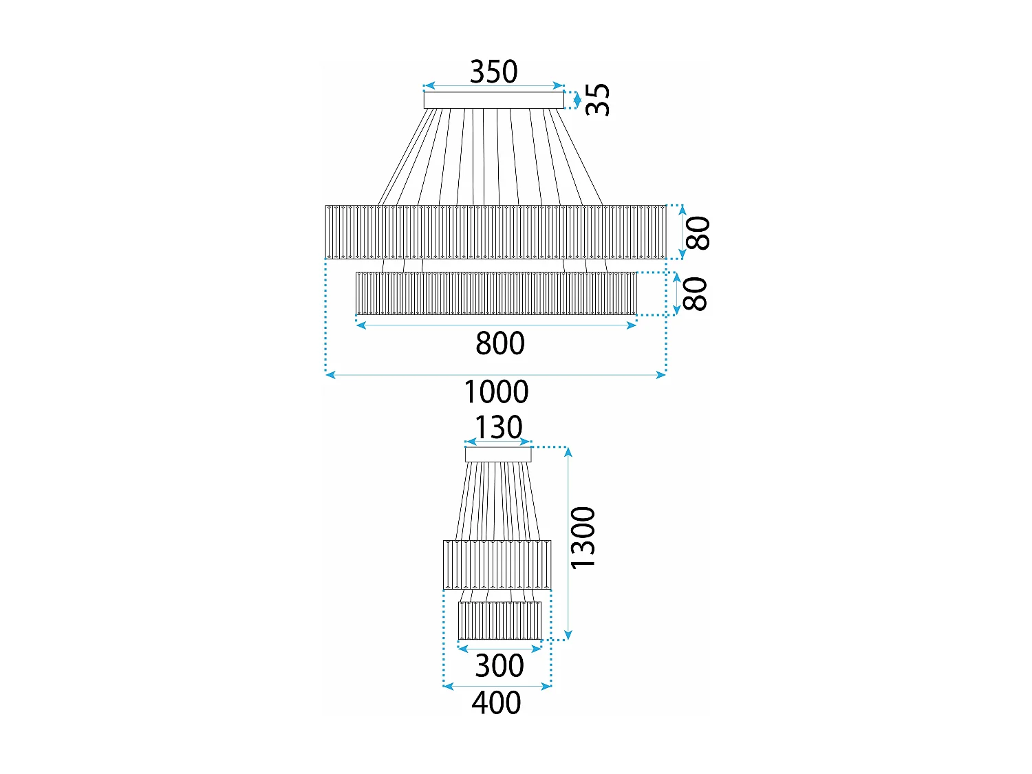 Lampe Suspendue Toolight Led App1546-Cp2 Chrome