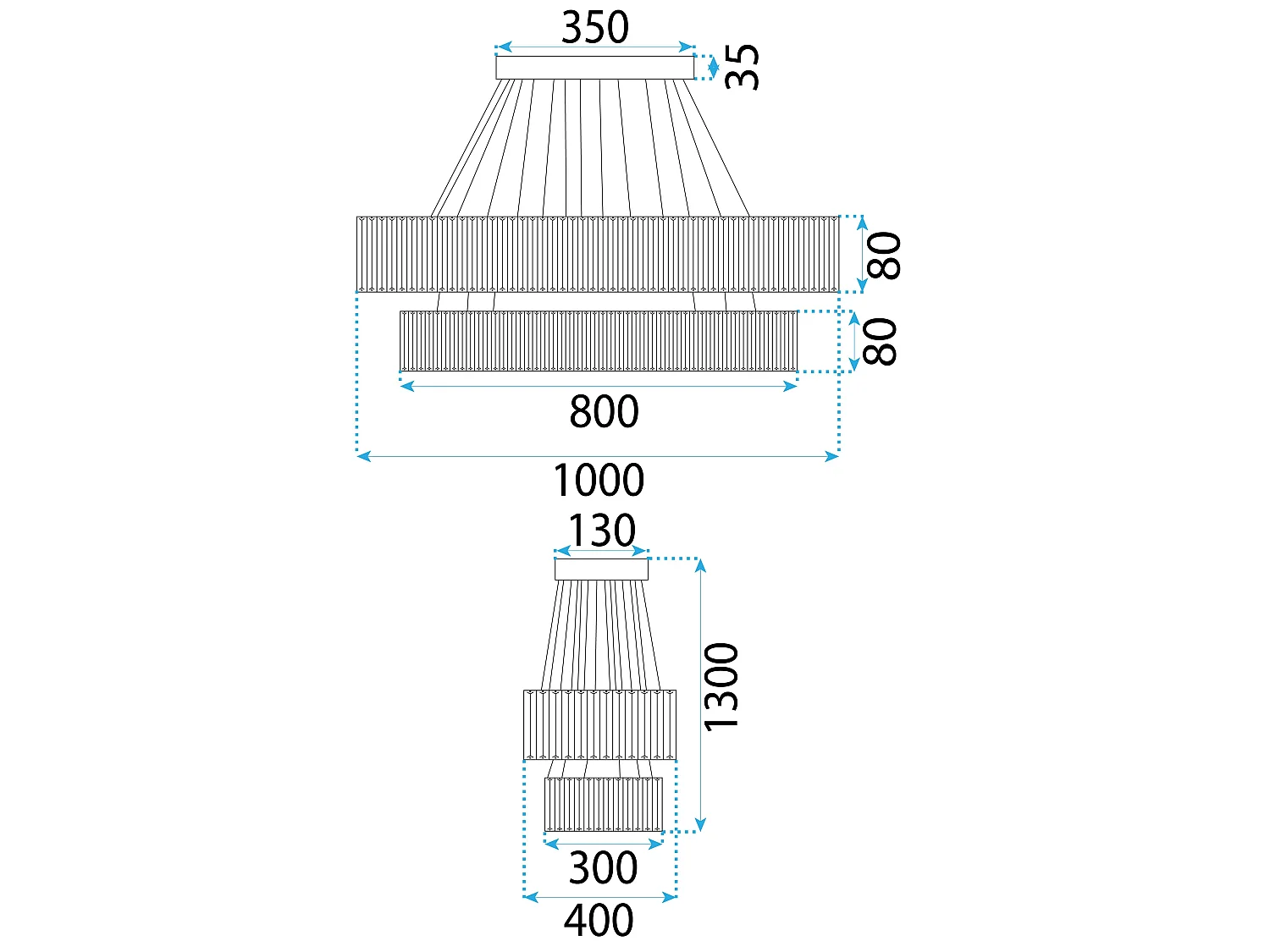 Lampe Suspendue Toolight Led App1546-Cp2 Chrome