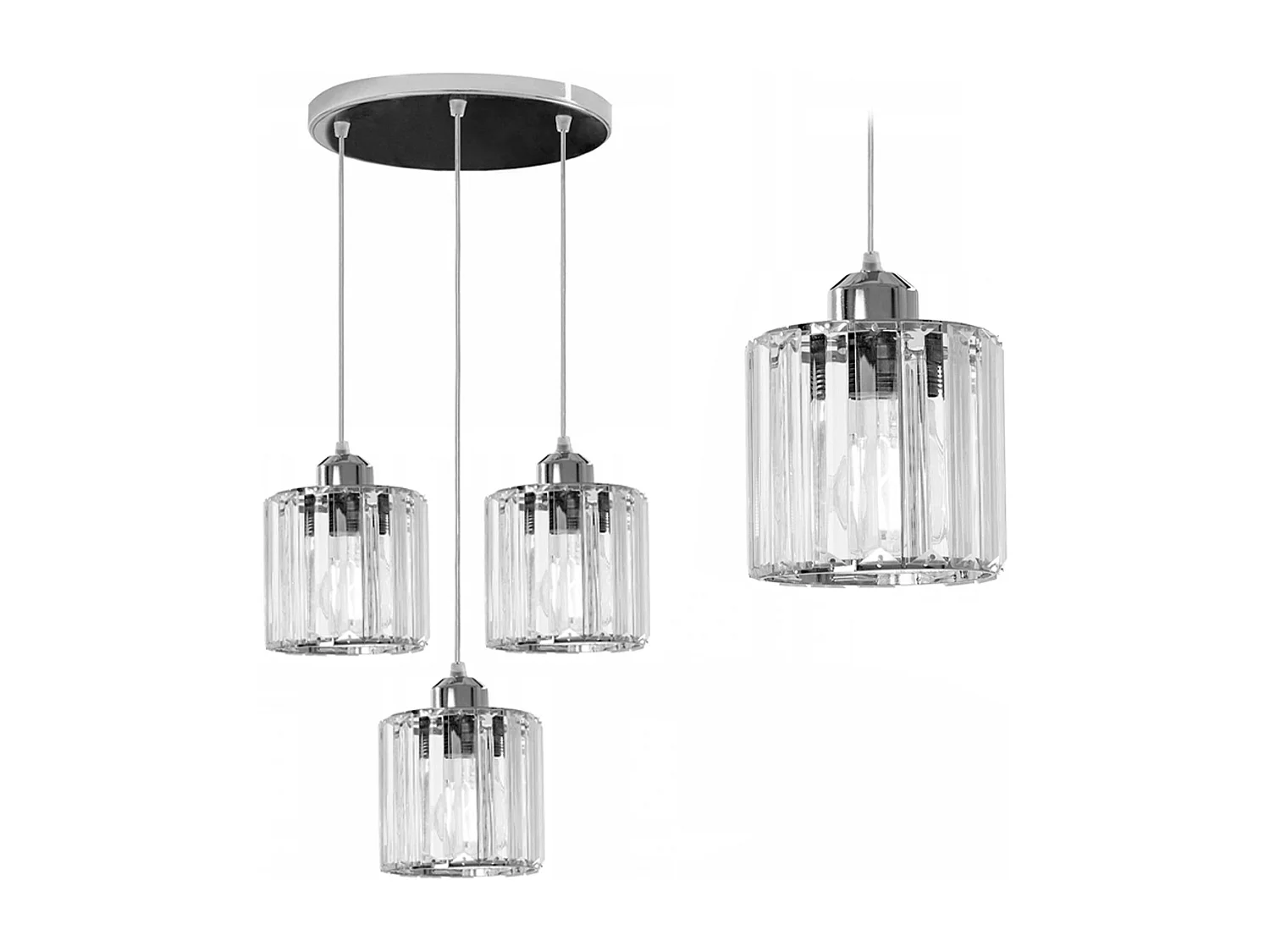 Lampe Suspendue Toolight App510-3Cpr Chrome