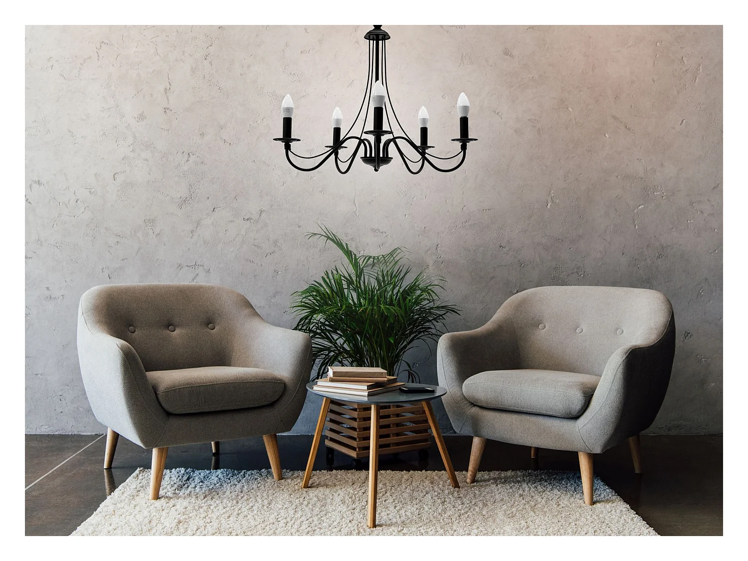 Lampe Suspendue Toolight App647-5Cp Black