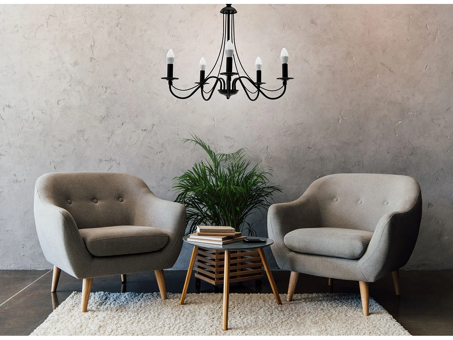 Lámpara Toolight App647-5Cp Black