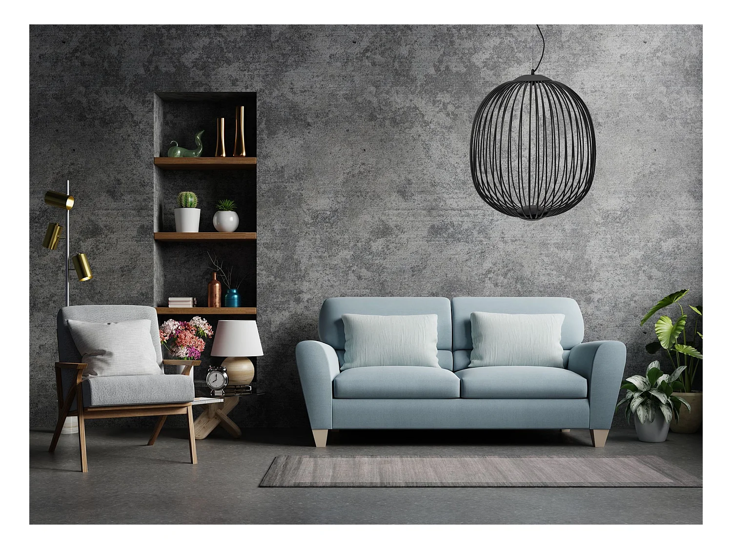 Lampe Suspendue Toolight App967-1Cp Black