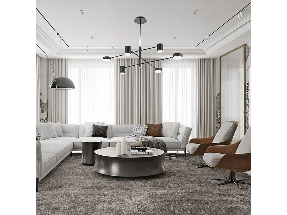 Hanglamp Toolight App597-6C Black