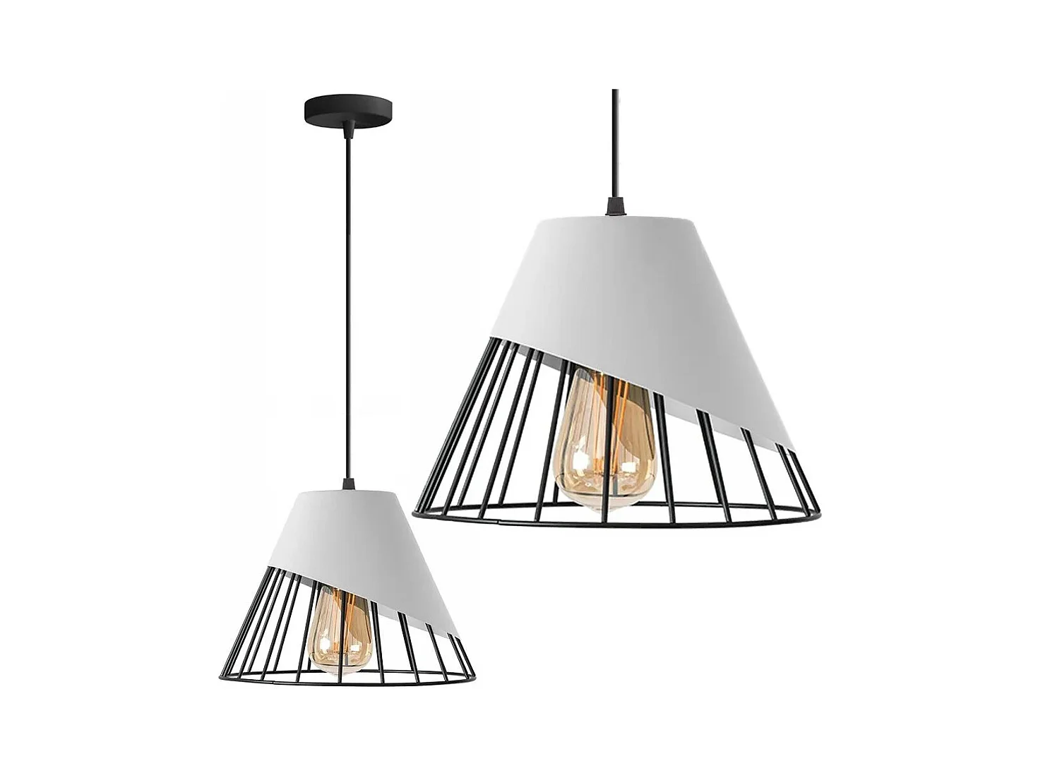 Lampe Suspendue Toolight App228-1Cp White Black