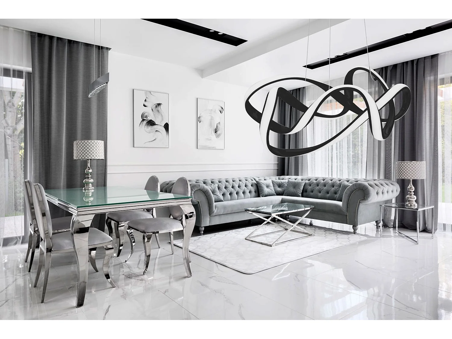 Lampe Suspendue Toolight Led App820-Cp Eve Black