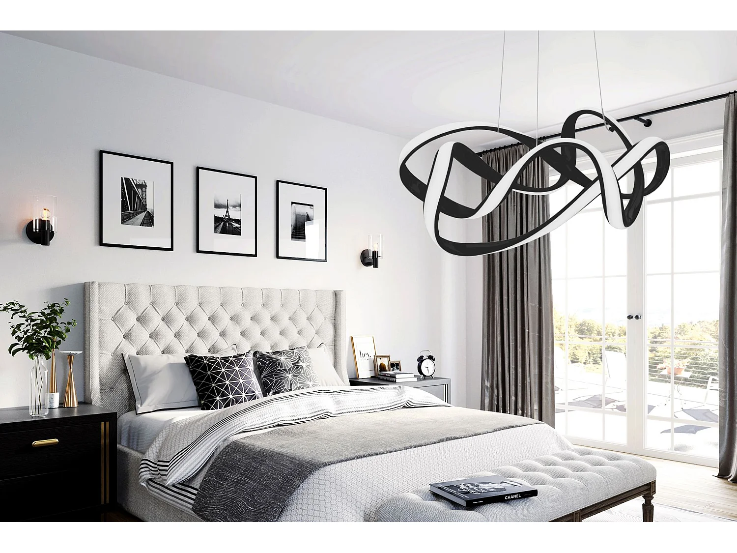 Lampe Suspendue Toolight Led App820-Cp Eve Black