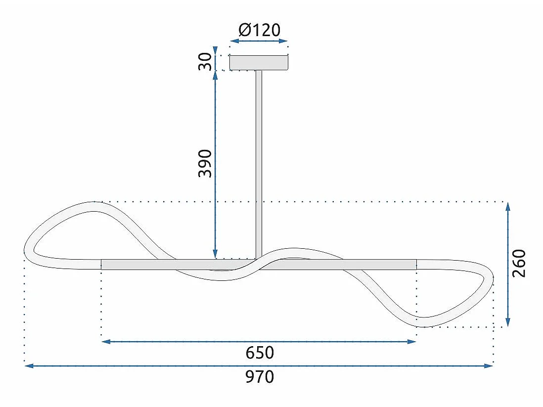 Hänglampa Toolight Led App856 Svart 97X97X26Cm