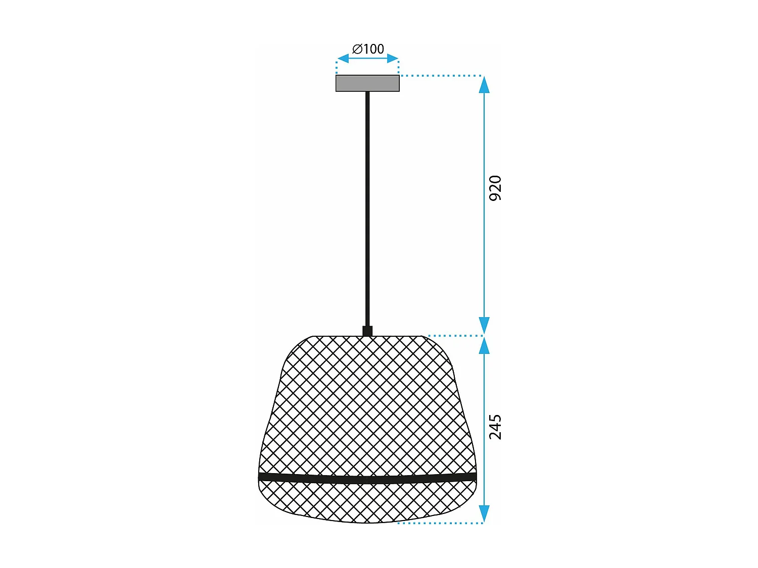 Lampe Suspendue Toolight App1338-1Cp Boho Beige