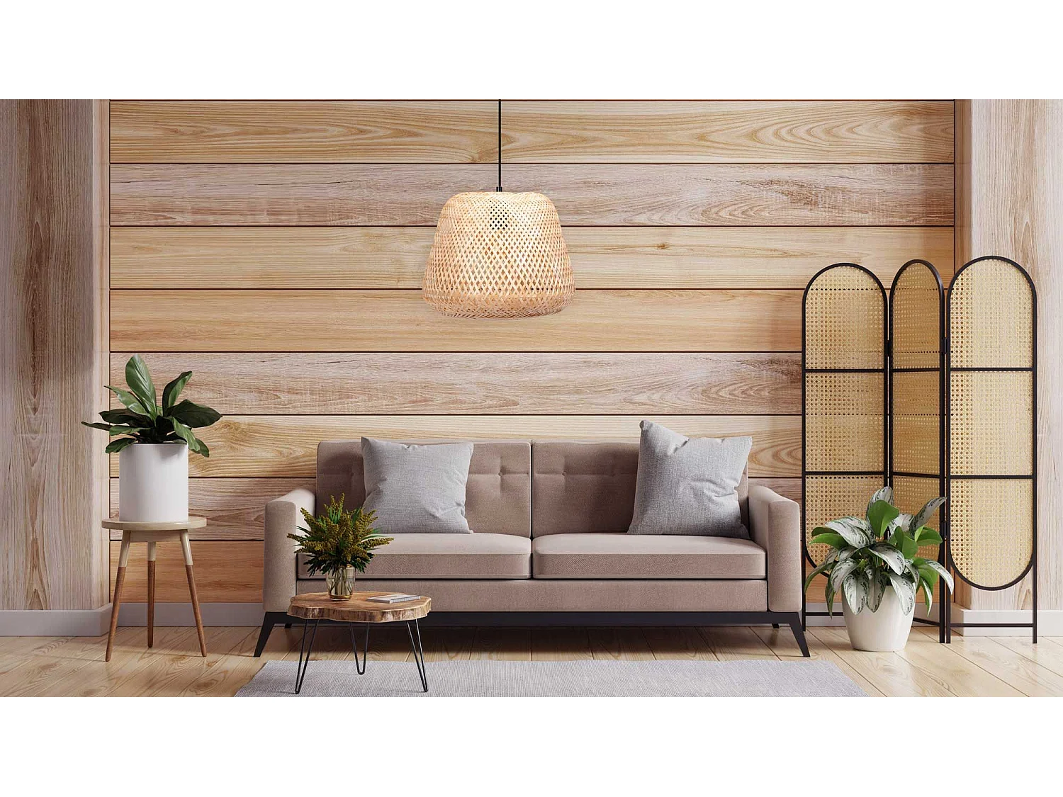 Lampe Suspendue Toolight App1338-1Cp Boho Beige